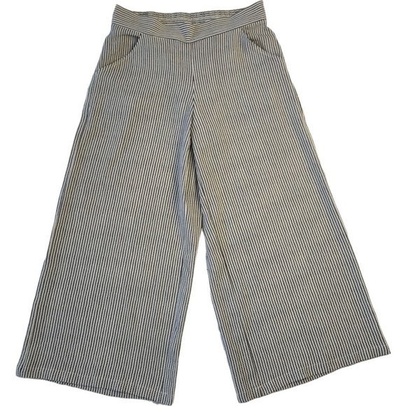 Max Studio wide leg cropped light weight flat front pants size M - Picture 1 of 12